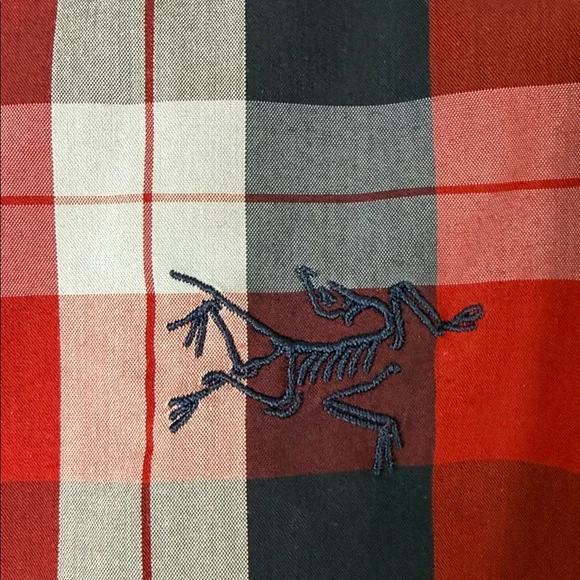 Arc'teryx Red and Blue Checkered Casual Shirt Size Large - Picture 5 of 9